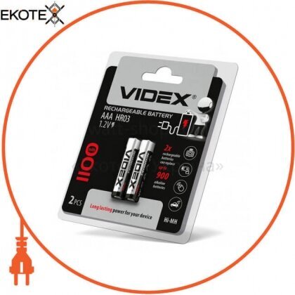 Videx 23336 аккумуляторы videx hr03/aaa 1000mah double blister/2pcs 20 шт/уп