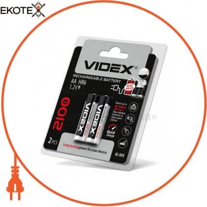 Videx 23340 аккумуляторы videx hr6/aa 2100mah double blister/2pcs 20 шт/уп