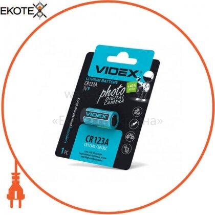 Videx 23459 батарейка литиевая cr123a 1pc blister card 20 шт/уп