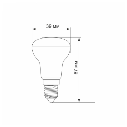 LED лампа VIDEX  R39e 4W E14 3000K, Videx, 23491