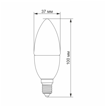LED лампа VIDEX  C37e 3.5W E14 3000K, Videx, 23493