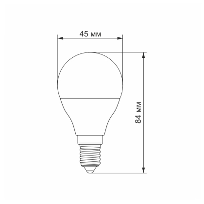 LED лампа VIDEX  G45e 3.5W E14 3000K, Videx, 23499