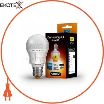 LED лампа VIDEX A60 13W E27 4100K 220V, Videx, 23533