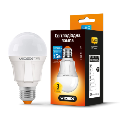 LED лампа VIDEX A60 15W E27 4100K, Videx, 23535
