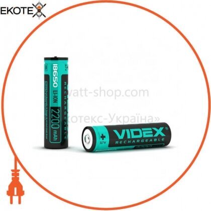 Videx 23582 аккумулятор videx li-ion 18650-p(защита) 2200mah color box/1pcs 20 шт/уп