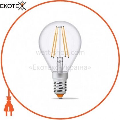 LED лампа VIDEX G45F 4W E14 4100K 220V, Videx, 23687