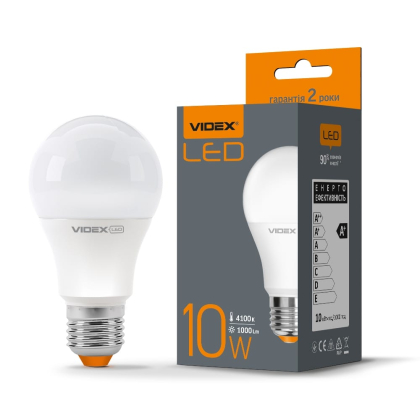 LED лампа VIDEX  A60e 10W E27 4100K, Videx, 23789