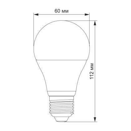 LED лампа VIDEX  A60e 8W E27 4100K, Videx, 23806