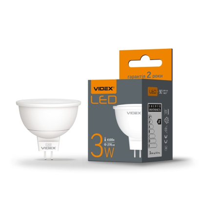 LED лампа VIDEX MR16e 3W GU5.3 4100K, Videx, 23931