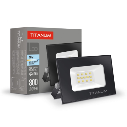 LED прожектор TITANUM TLF106 10W 6000K, Titanum, 23979