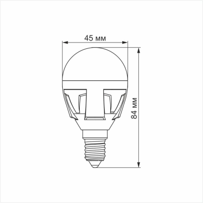 LED лампа VIDEX PREMIUM G45 7W E14 3000K, Videx, 24009