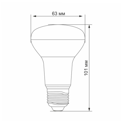 LED лампа VIDEX  R63e 9W E27 4100K, Videx, 24142