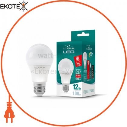 Videx 24163 led лампа titanum a60 12w e27 4100k 220v
