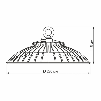 LED світильник підвісний ХайБей  VIDEX 50W 5000K, Videx, 24368