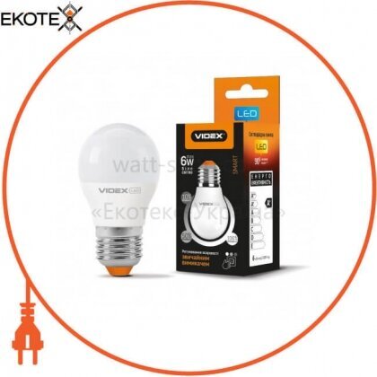 Videx 24418 led лампа с регулировкой яркости videx  g45ed3 6w e27 4100k 220v