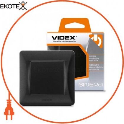 Videx 24461 videx binera выключатель черный графит 1кл (vf-bnsw1-bg) (20/120)