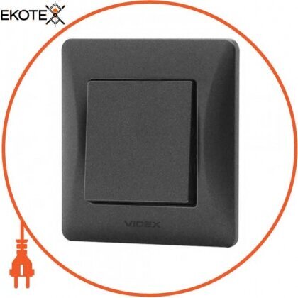 Videx 24461 videx binera выключатель черный графит 1кл (vf-bnsw1-bg) (20/120)