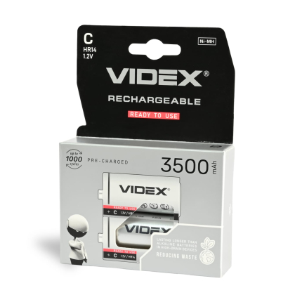 Акумулятори Videx HR14/C 3500mAh double blister/2шт, Videx, 24475