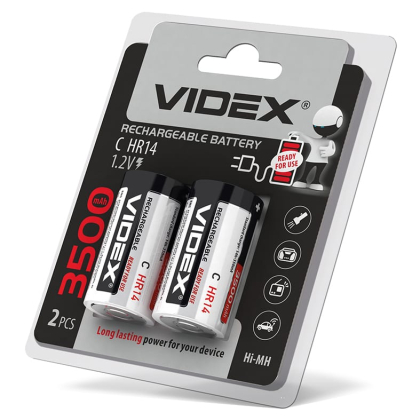 Акумулятори Videx HR14/C 3500mAh double blister/2шт, Videx, 24475