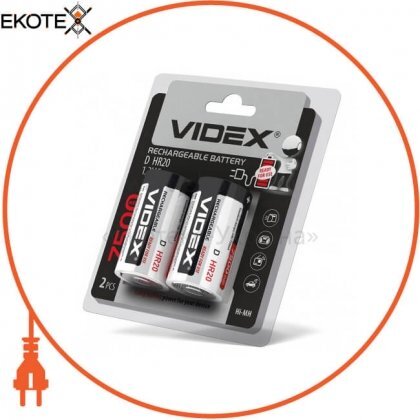 Videx 24476 аккумуляторы videx hr20/d 7500mah double blister/2pcs 12/96