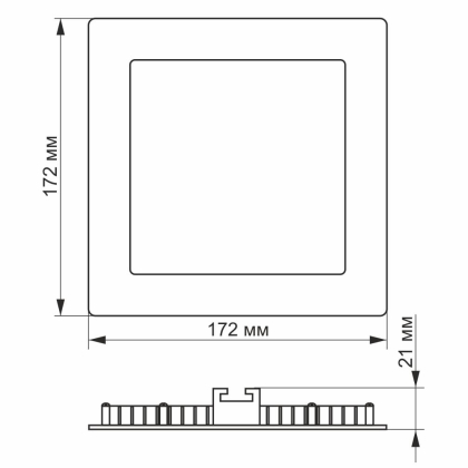LED світильник з регулюванням колірності, вбудований квадрат VIDEX 12W 3000-6200K С3, Videx, 24629
