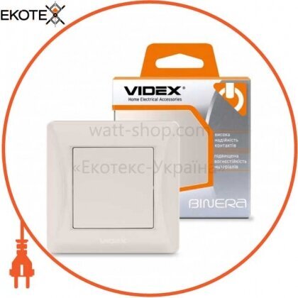 Videx 24678 videx binera выключатель кремовый 1кл (vf-bnsw1-cr) (20/120)