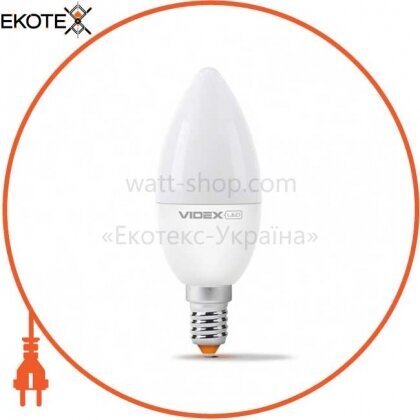 Videx 24954 led лампа videx c37e 7w e14 3000k 220v 20шт/ящ