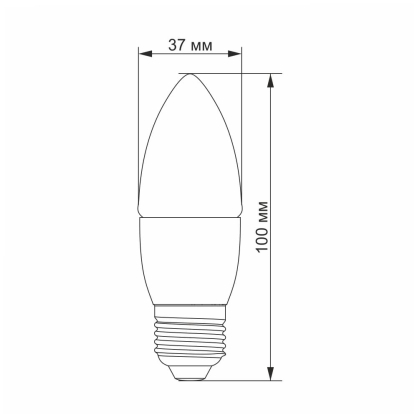 LED лампа VIDEX  C37e 7W E27 3000K, Videx, 24956