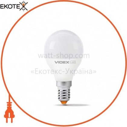 Videx 24958 led лампа videx g45e 7w e14 3000k 220v 20шт/ящ