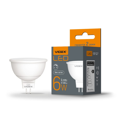 LED лампа VIDEX MR16еD 6W GU5.3 4100K дімерна, Videx, 24966