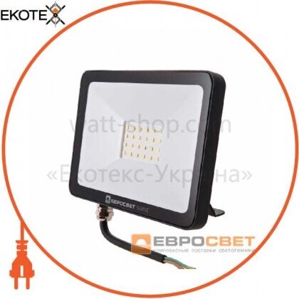 Прожектор світлодіодний ЕВРОСВЕТ 30Вт 6400К EV-30-504 STAND-XL 2400Лм, Евросвіт, Код: 40997