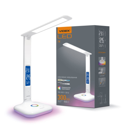 LED лампа настiльна VIDEX TF05W-RGB 7W 3000-5500K, Videx, 25052