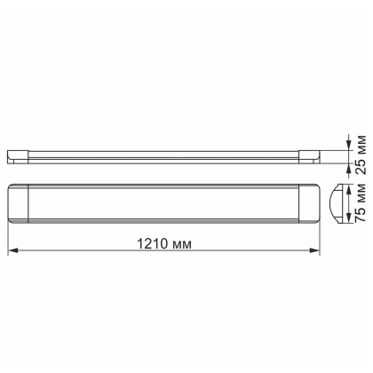 LED світильник лінійний VIDEX 36W 1,2М 4100K, Videx, 25145