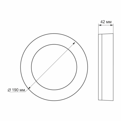 LED світильник ART IP65 круглий VIDEX 15W 5000K, Videx, 25244