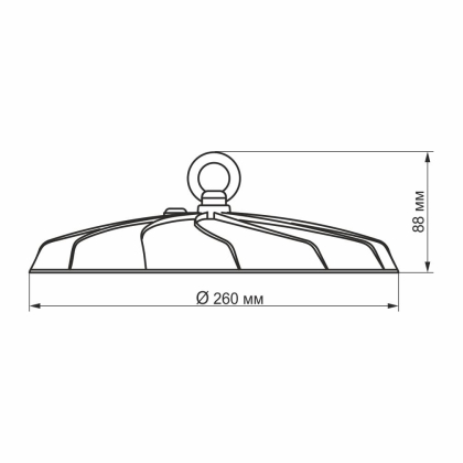 LED світильник висотний ХайБей VIDEX 100W 5000K чорний, Videx, 25272