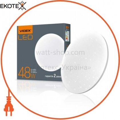 Videx 25300 led светильник настенно-потолочный videx 48w 4100k 220v (vl-clr-484s) звёздное небо(5ящ)