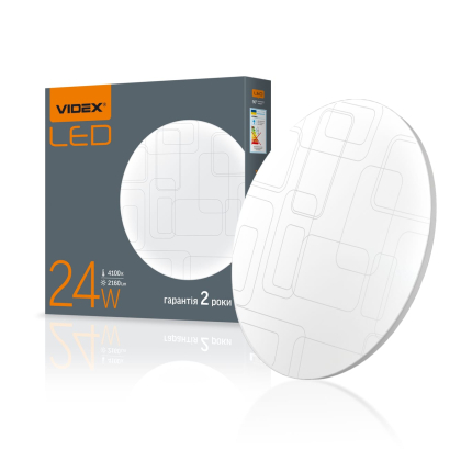 LED світильник настінно-стельовий VIDEX 24W 4100K Прямокутники, Videx, 25353