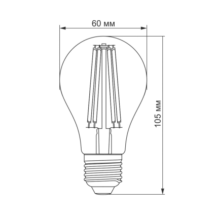 LED лампа TITANUM  Filament A60 7W E27 4100K, Titanum, 25522