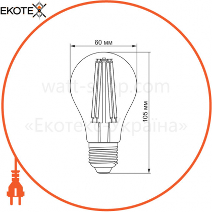 LED лампа TITANUM Filament A60 7W E27 4100K