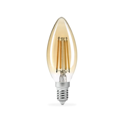 LED лампа TITANUM  Filament C37 4W E14 2200K бронза, Titanum, 25524