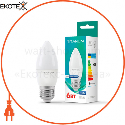 LED лампа TITANUM C37 6W E27 3000K