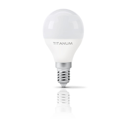 LED лампа TITANUM G45 6W E14 3000K, Titanum, 25680