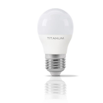 LED лампа TITANUM G45 6W E27 3000K, Titanum, 25681