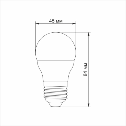 LED лампа TITANUM G45 6W E27 3000K, Titanum, 25681