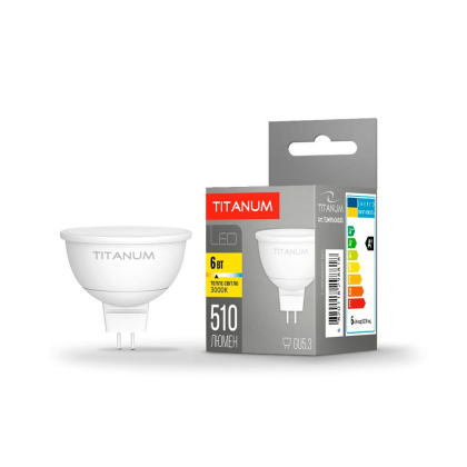 LED лампа TITANUM MR16 6W GU5.3 3000K, Titanum, 25682