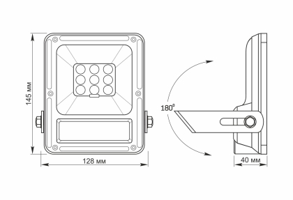 LED прожектор автономний VIDEX 600Lm 5000K, Videx, 25742