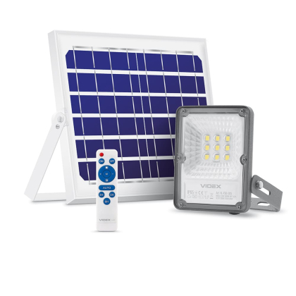 LED прожектор автономний VIDEX 600Lm 5000K, Videx, 25742