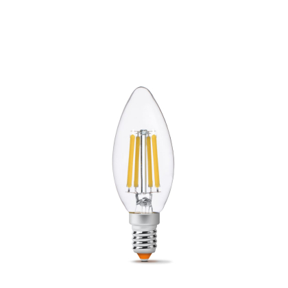 LED лампа VIDEX Filament C37F 6W E14 3000K, Videx, 25793
