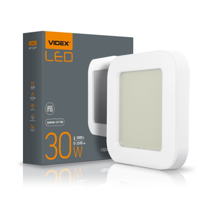LED світильник ART IP65 квадратний VIDEX 30W 5000K, Videx, 25804
