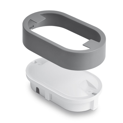LED світильник IP65 овальний VIDEX 15W 5000K сірий, Videx, 25805